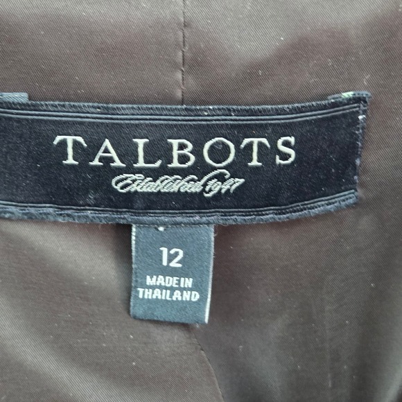Vintage Talbots Tweed Blazer Women 12 Red Brown Wool Blend Multi Color Button Up - Picture 2 of 10